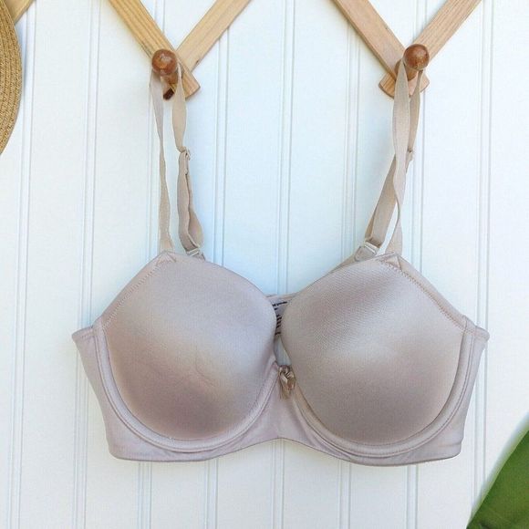 Soma Other - Soma Sensuous Sides Full Coverage Bra Size 32C Beige Sand Satin Underwire Lined